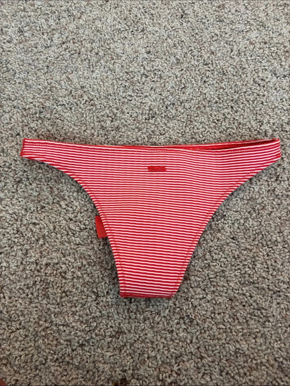 triangl swimwear Red & White Striped Bikini Bottom